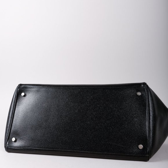 Alaia Black Pebbled Leather Tote - Picture 8 of 9